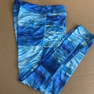 Art & Sol Shorelines Multi Blue Leggings L